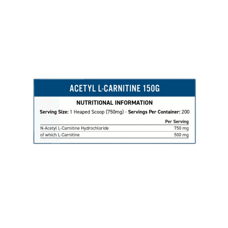 Applied Nutrition Acetyl L-Carnitine Facts Boost Fit