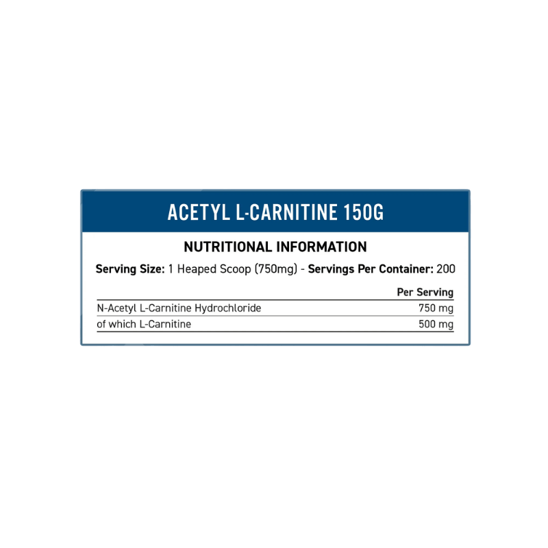 Applied Nutrition Acetyl L-Carnitine Facts Boost Fit