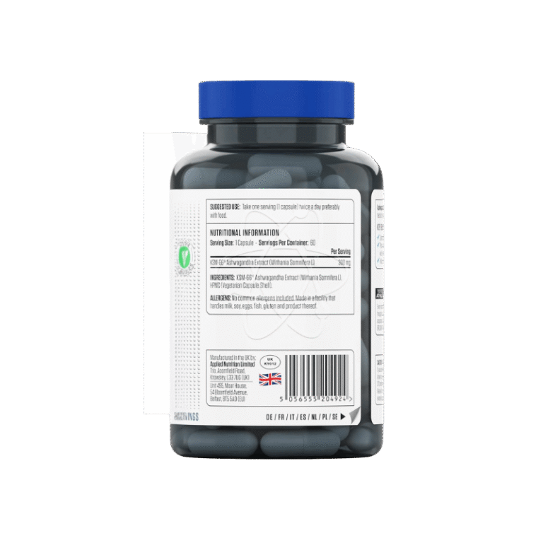 Applied Nutrition Ashwagandha KSM-66 Facts Boost Fit