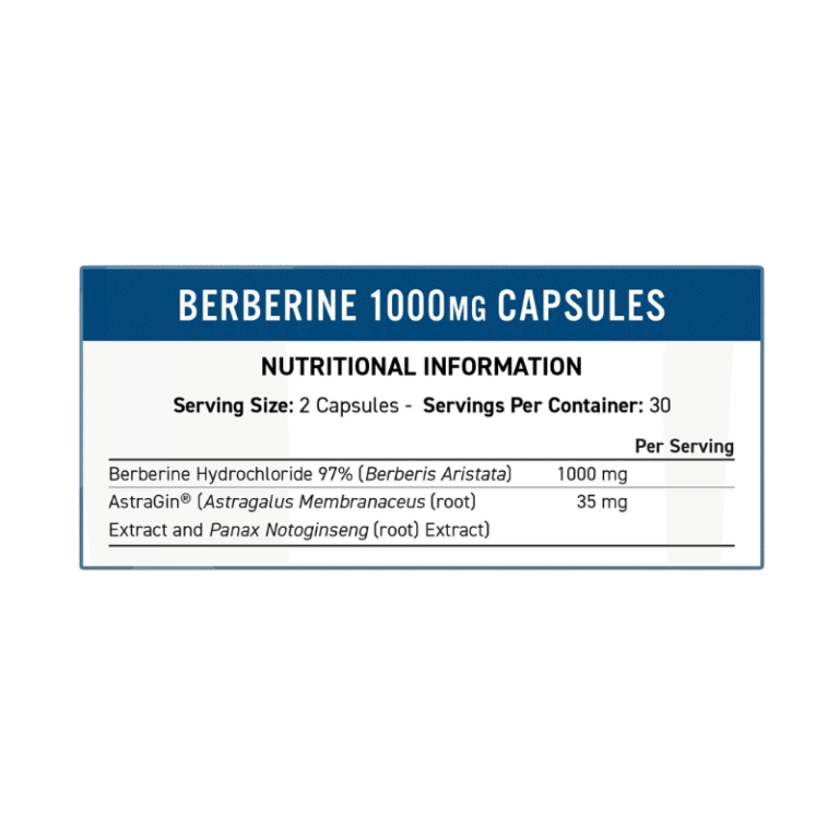 Applied Nutrition Berberine 1000mg Facts Boost Fit