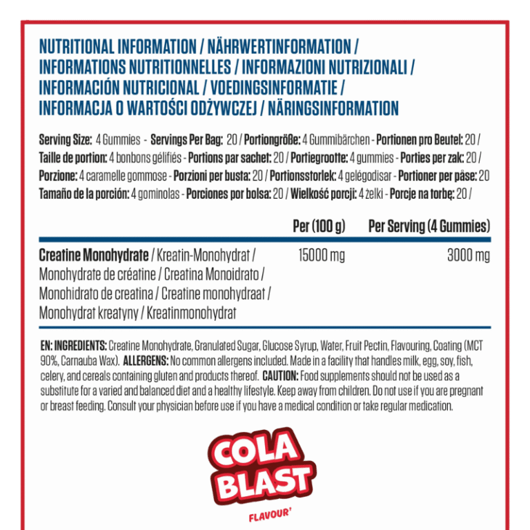 Applied Nutrition Creatine Gummies Facts Boost Fit