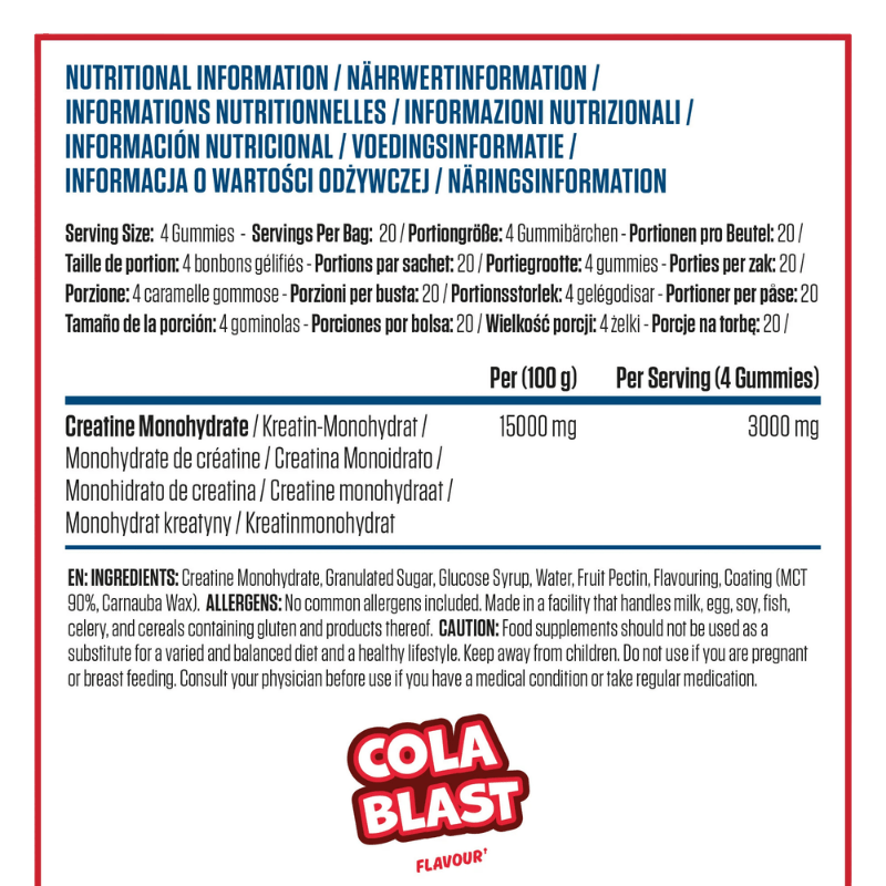 Applied Nutrition Creatine Gummies Facts Boost Fit