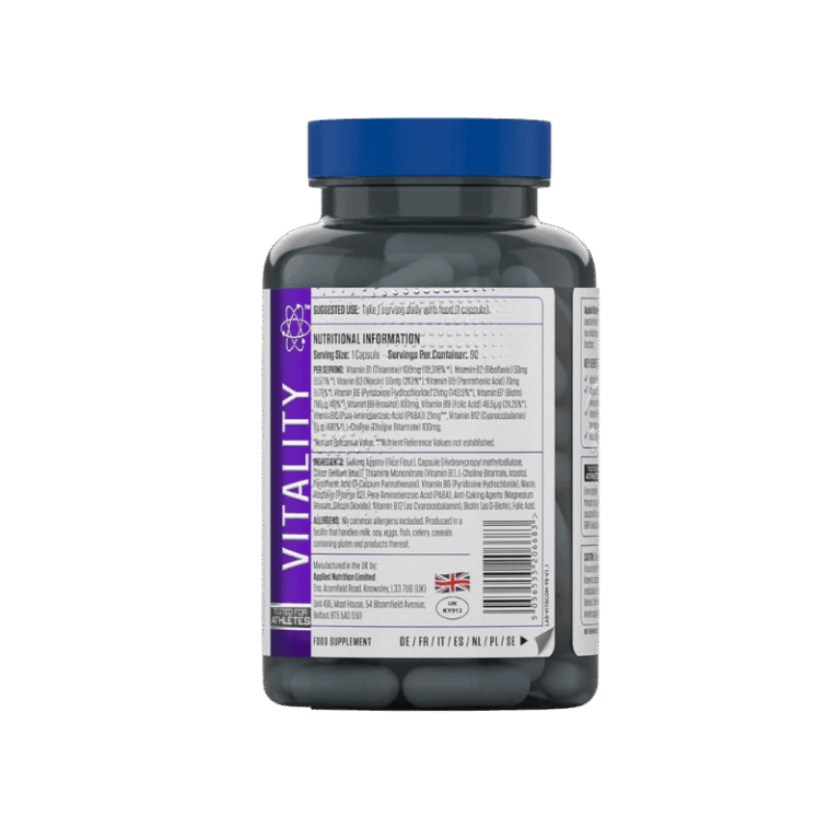 Applied Nutrition Vitamin B Complex Multivitamin Facts Boost Fit