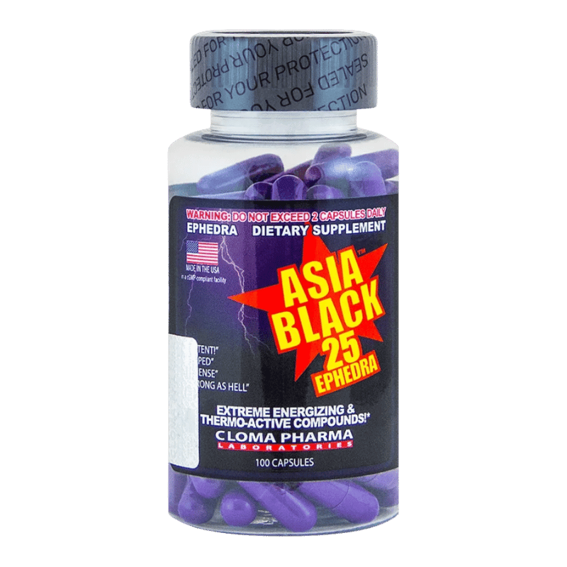 Cloma Pharma Asia Black 25, 100 Capsules, 100 servings Boost Fit