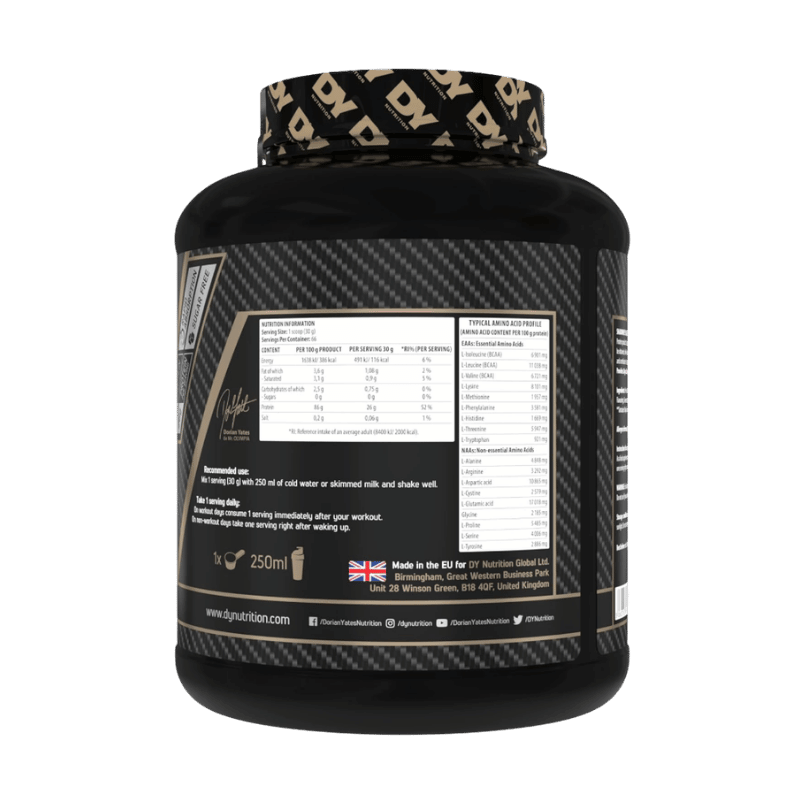 DY Nutrition Shadowhey Isolate, 2kg, 66 servings Facts Boost Fit