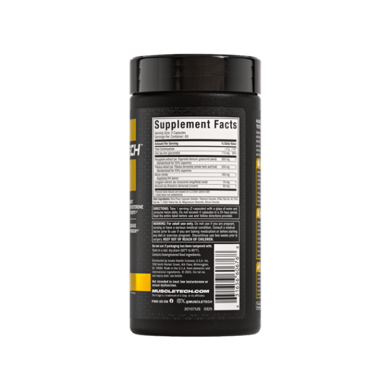 Muscle Tech Alpha Test, 120 Capsules Boost Fit Facts