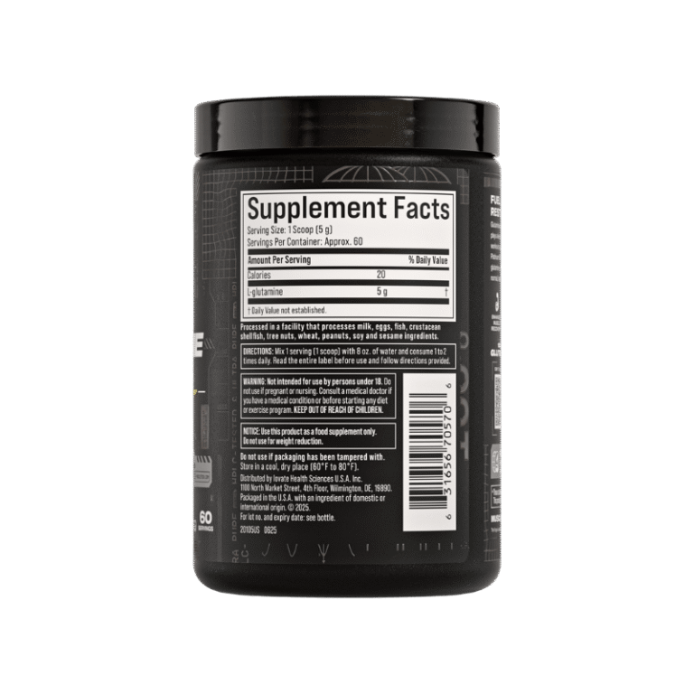 Muscle Tech Glutamine Platinum Boost Fit Facts