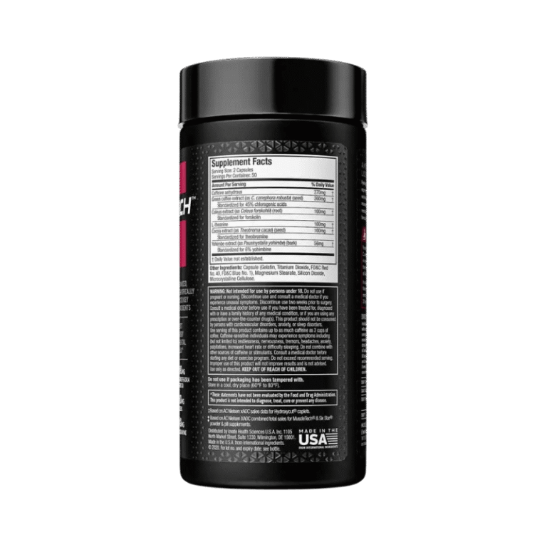 Muscle Tech Hydroxycut Elite 110 Capsules Boost Fit Facts
