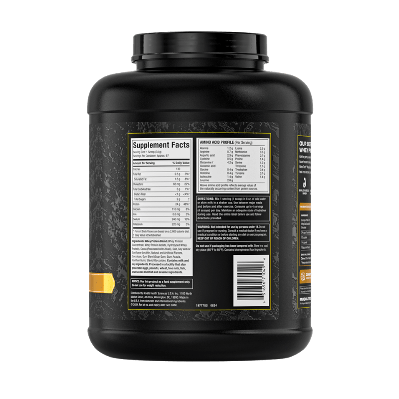 Muscle Tech Nitro Tech 100% Whey Gold 69 servings Boost Fit Facts