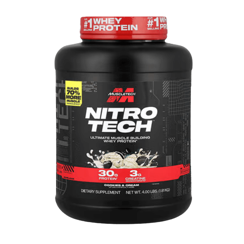 Muscle Tech Nitro Tech Whey Protein 1.8kg 40 servings Boost Fit