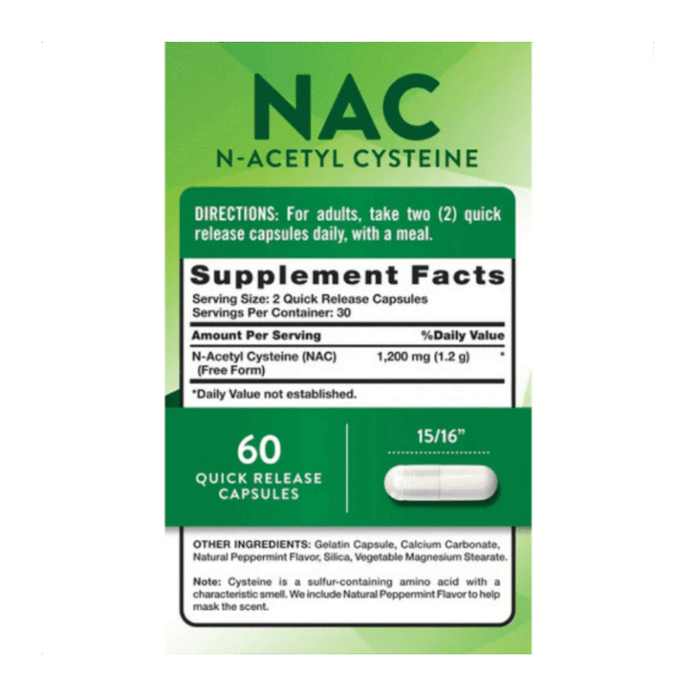 Nature`s Truth NAC 1200mg Facts Boost Fit