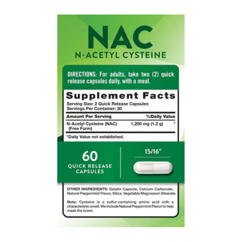 Nature`s Truth NAC 1200mg Facts Boost Fit