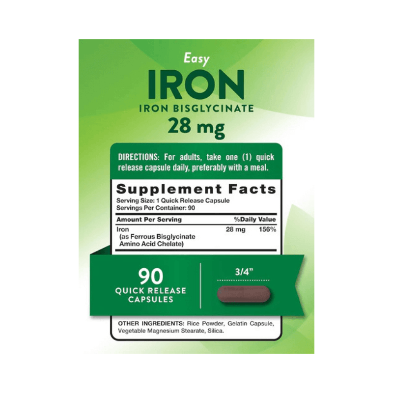 Natures Truth Truth Iron 28mg 90 capsules Facts Boost Fit