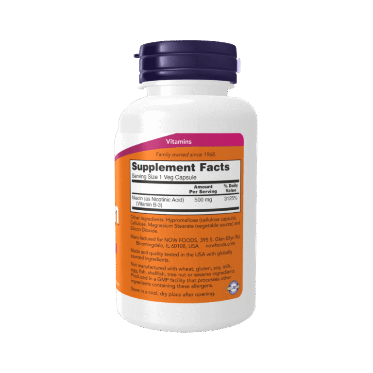 Now Foods Niacin 500mg 100 capsules Facts Boost Fit