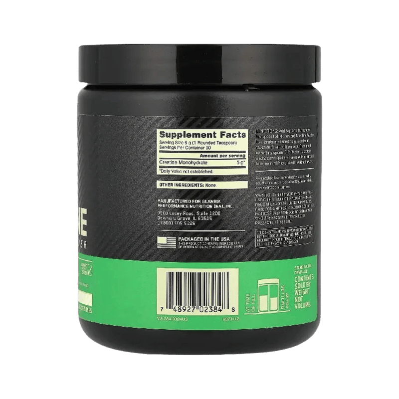 Optimum Nutrition Creatine Micronized 300gm 60 servings Facts Boost Fit