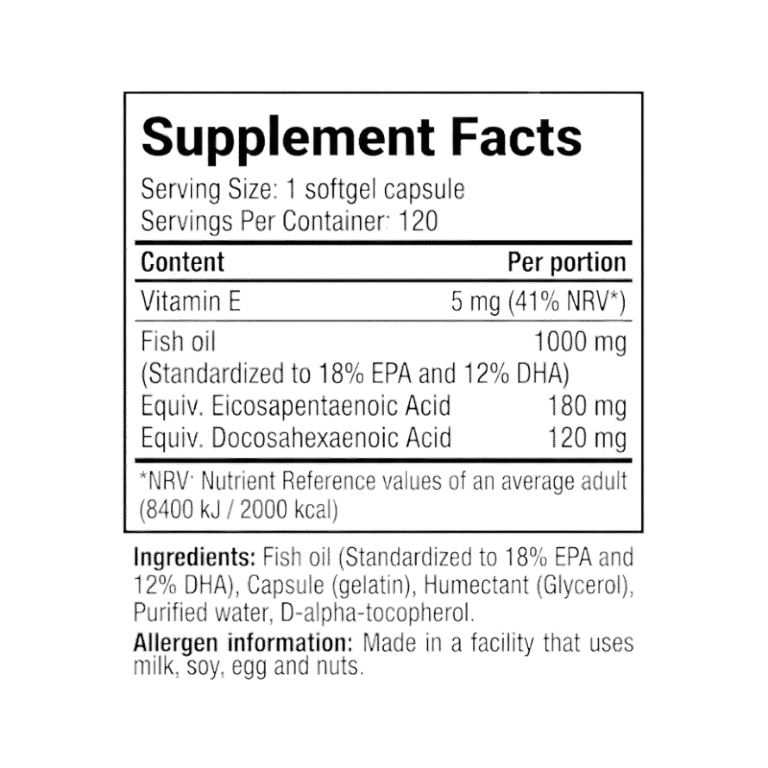 Superior 14 Omega 3, 120 softgels Boost Fit Facts