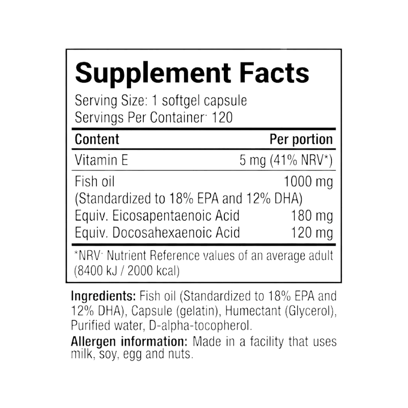 Superior 14 Omega 3, 120 softgels Boost Fit Facts